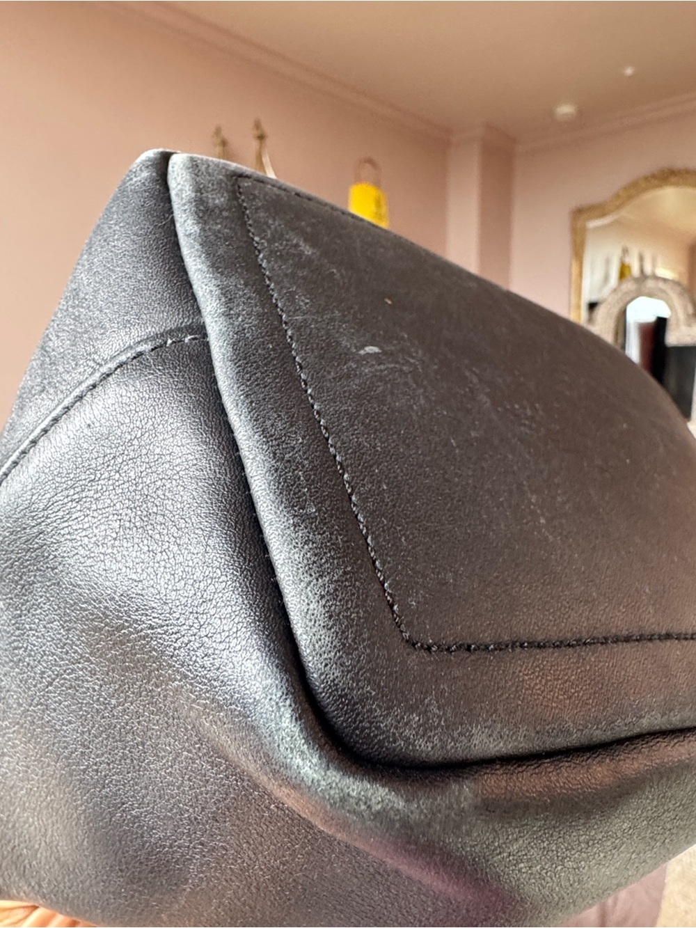 Vintage Coach Black Leather Hobo Shoulder Bag - Picture 15 of 16